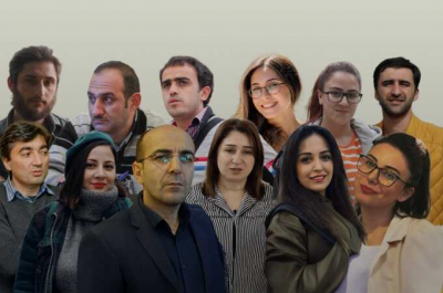 A dozen reporters in Azerbaijan are on trial accused of concocted financial accusations